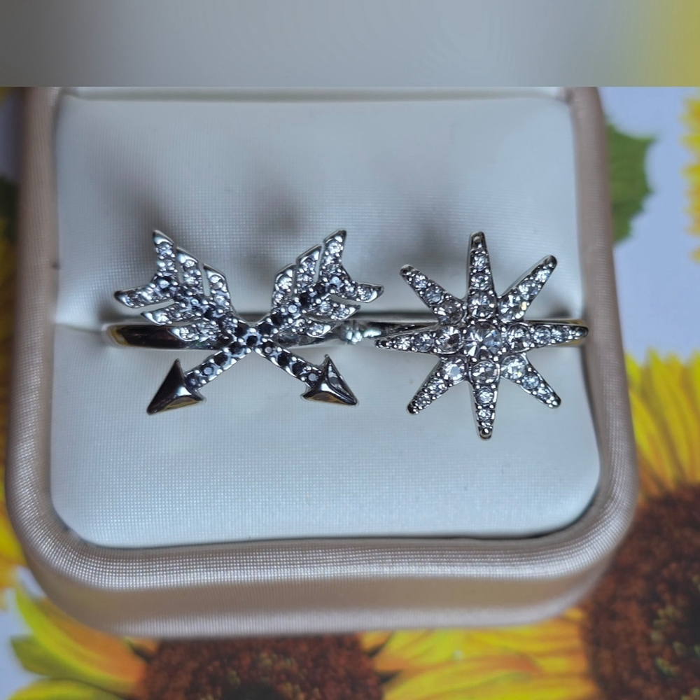 Simply Vera Wang Silver Star Arrow Ring Size 8 - Picture 10 of 11